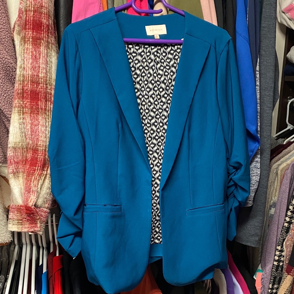 Skies Are Blue Teal Women's Blazer